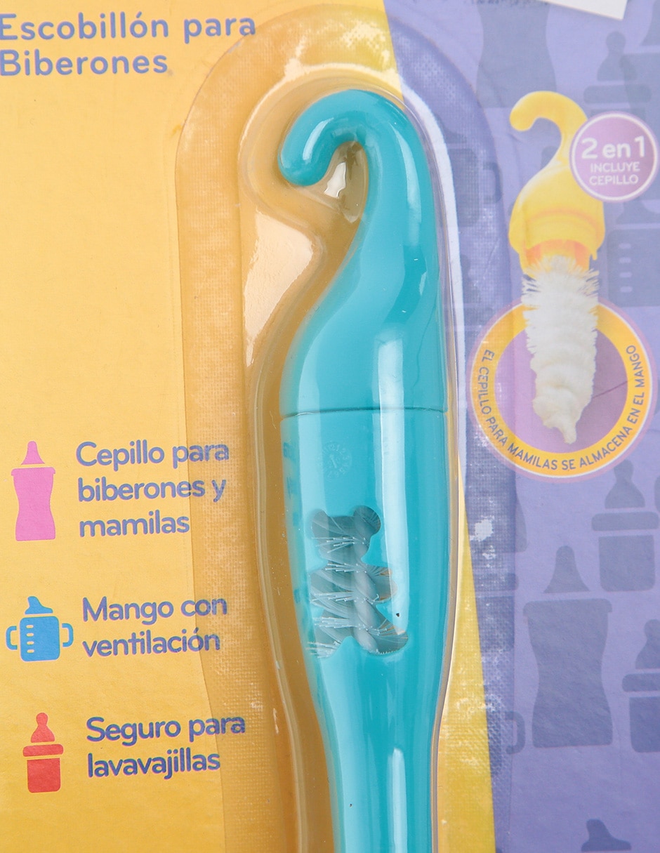 Cepillo para biberones con cerdas suaves